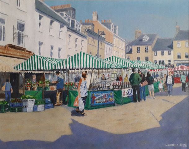 Cupar Farmers Market - Acrylic - Janetta Bruce Cupar Farmers Market - Acrylic - Janetta Bruce